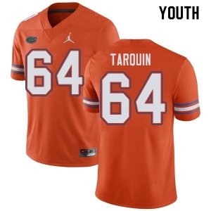 Youth Florida Gators #64 Michael Tarquin NCAA Jordan Brand Orange Authentic Stitched College Football Jersey ARI8062TK